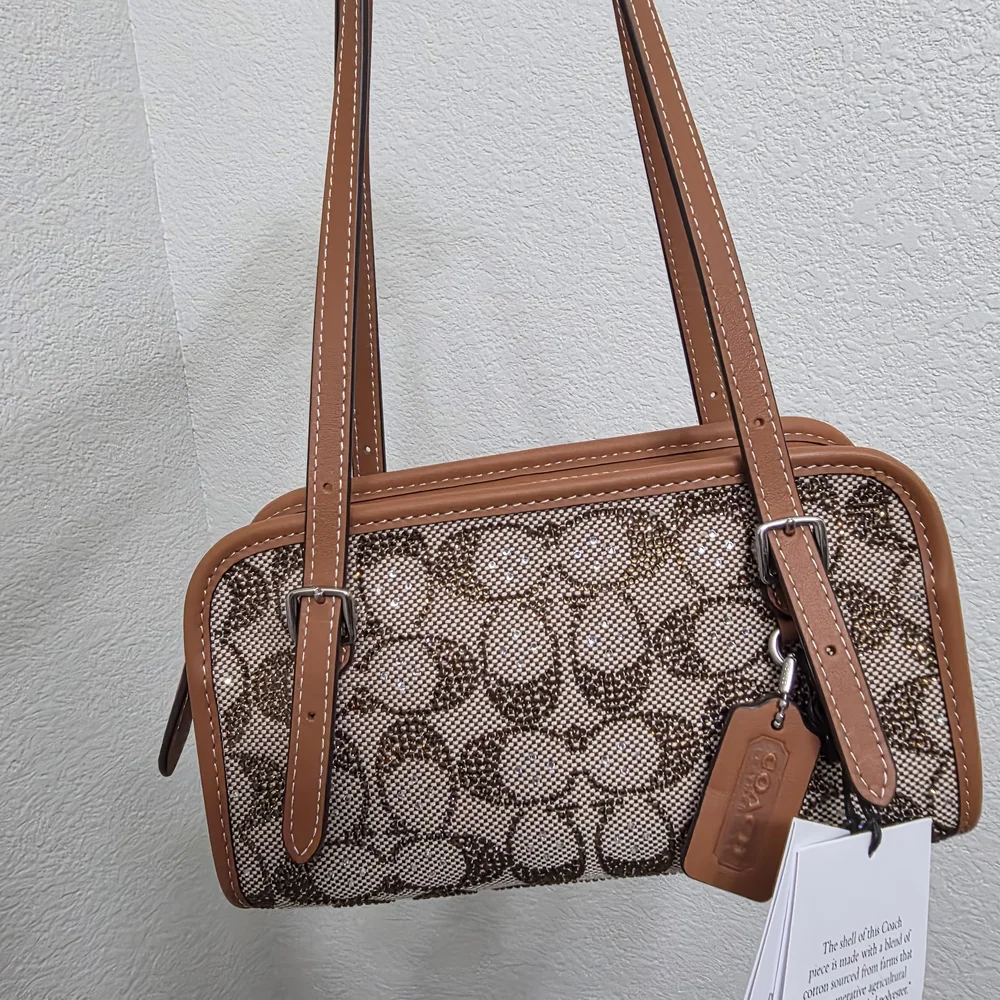 Coach Swing Zip 20 Signature Crystal Jacquard